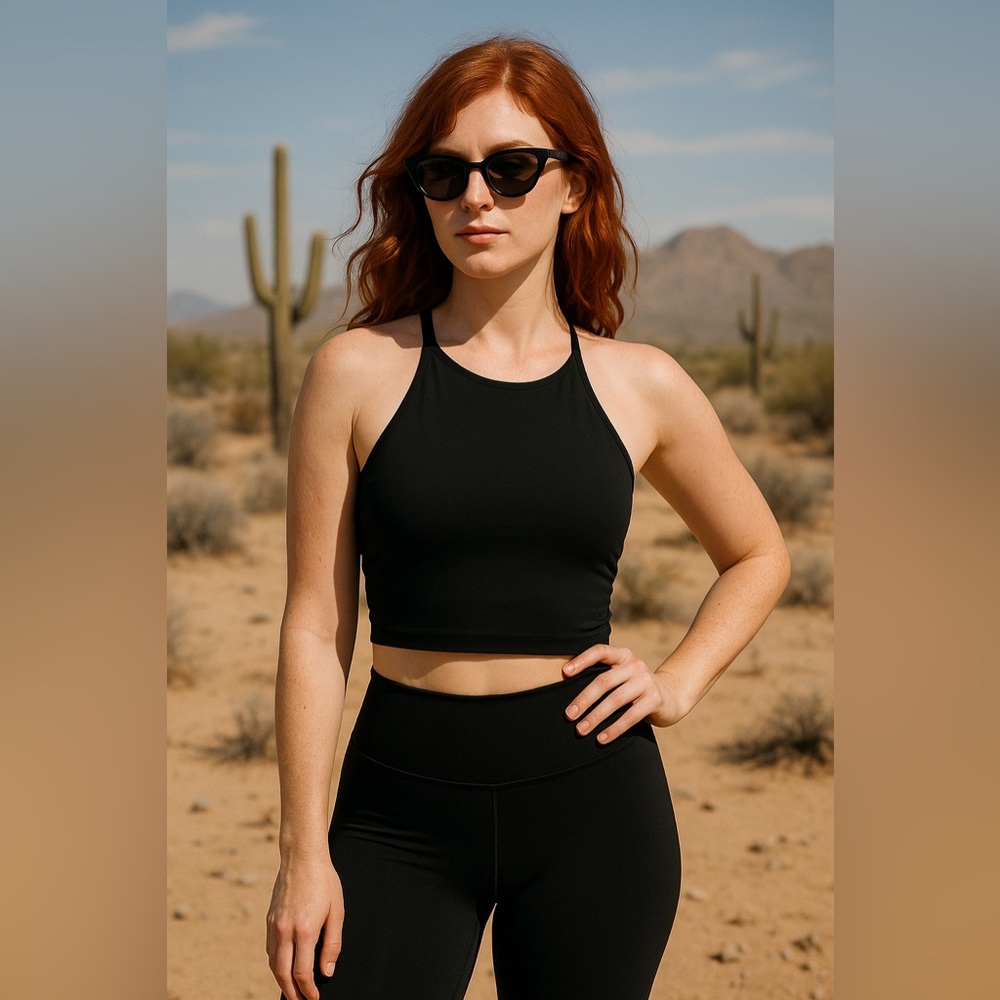 Old Navy Active Powersoft Crop Bra – Black (Size L)